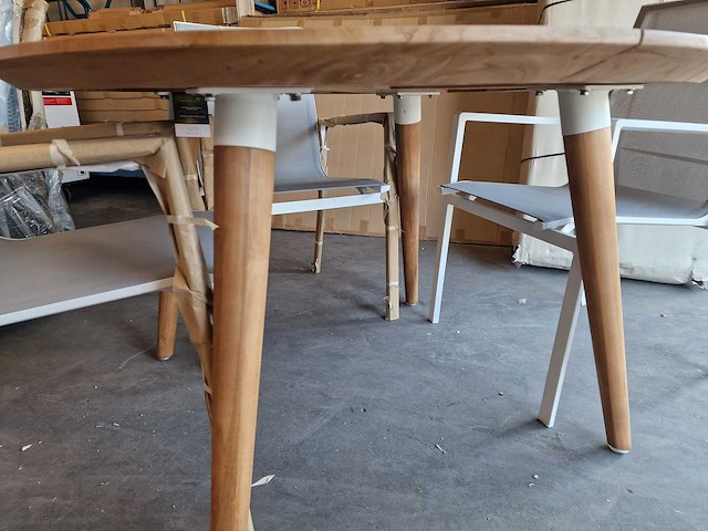 Hartman - teak tuintafel sophie dia 120cm blad brede planken - afbeelding 5 van  5
