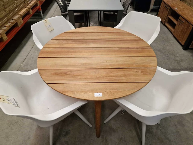 Hartman - teak tuintafel sophie dia 120cm blad brede planken - afbeelding 3 van  5