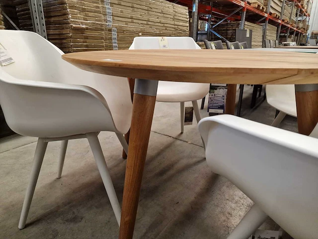 Hartman - teak tuintafel sophie dia 120cm blad brede planken - afbeelding 4 van  5