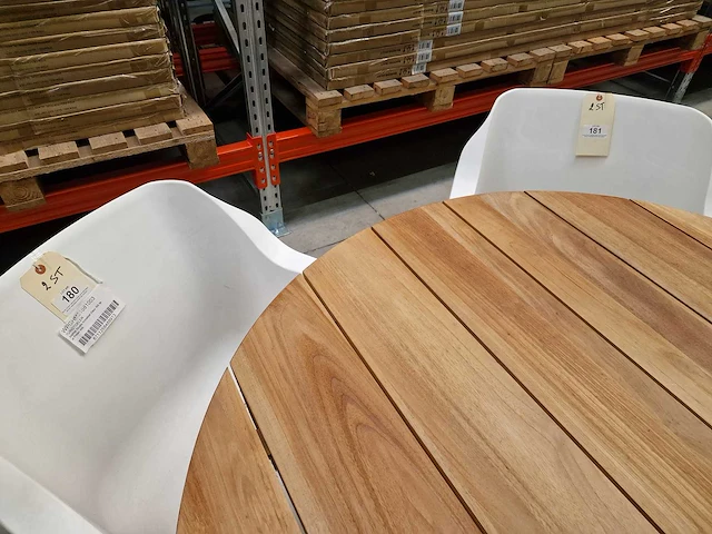 Hartman - teak tuintafel sophie dia 120cm blad brede planken - afbeelding 5 van  5