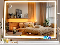 Hasipu make-upspiegel met verlichting (100 x 71,9 cm)