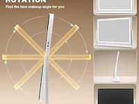 Hasipu make-upspiegel met verlichting (100 x 71,9 cm) - afbeelding 2 van  6