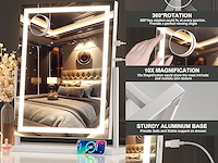 Hasipu make-upspiegel met verlichting (38,1 x 50,8 cm) - afbeelding 2 van  4