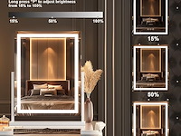 Hasipu make-upspiegel met verlichting (38,1 x 50,8 cm) - afbeelding 4 van  4