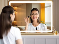 Hasipu make-upspiegel met verlichting (58 x 48 cm) - afbeelding 2 van  6