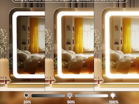 Hasipu make-upspiegel met verlichting (58 x 48 cm) - afbeelding 4 van  6