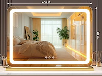 Hasipu make-upspiegel met verlichting (58 x 48 cm) - afbeelding 5 van  6