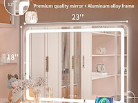 Hasipu make-upspiegel met verlichting (58 x 48 cm) - afbeelding 4 van  5