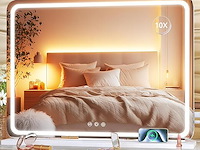 Hasipu make-upspiegel met verlichting (58 x 48 cm) - afbeelding 1 van  5