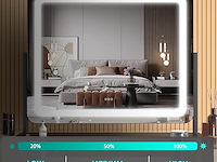 Hasipu make-upspiegel met verlichting (61,5 x 50 cm) - afbeelding 2 van  5