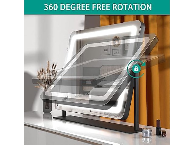 Hasipu make-upspiegel met verlichting (61,5 x 50 cm) - afbeelding 5 van  5