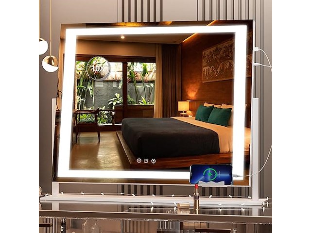 Hasipu make-upspiegel met verlichting (61,5 x 50 cm) - afbeelding 1 van  4