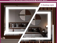 Hasipu make-upspiegel met verlichting (61,5 x 50 cm) - afbeelding 2 van  4