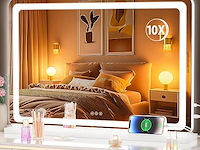 Hasipu make-upspiegel met verlichting (80 x 50 cm) - afbeelding 1 van  5