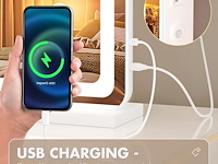 Hasipu make-upspiegel met verlichting (80 x 50 cm) - afbeelding 2 van  5