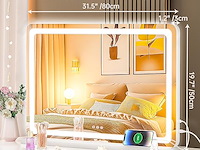 Hasipu make-upspiegel met verlichting (80 x 50 cm) - afbeelding 3 van  5