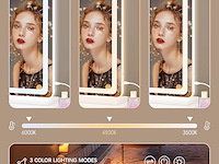 Hasipu make-upspiegel met verlichting (80 x 50 cm) - afbeelding 4 van  5