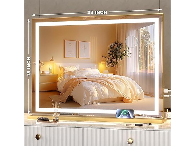 Hasipu make-upspiegel met verlichting - afbeelding 3 van  5