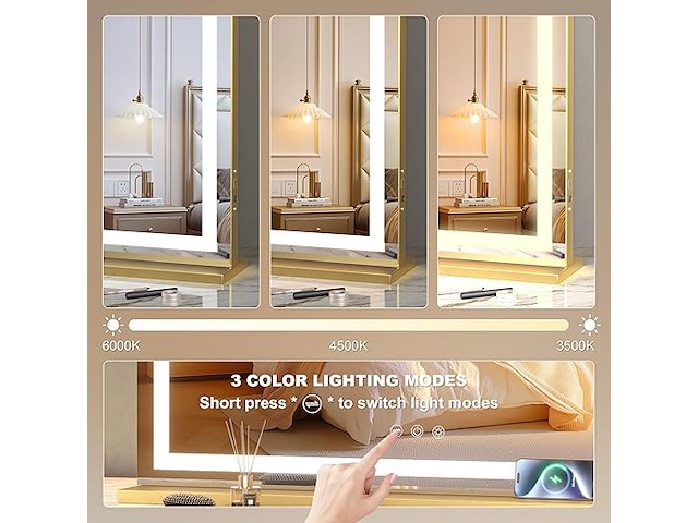 Hasipu make-upspiegel met verlichting - afbeelding 5 van  5