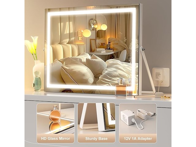 Hasipu make-upspiegel met verlichting - afbeelding 4 van  4