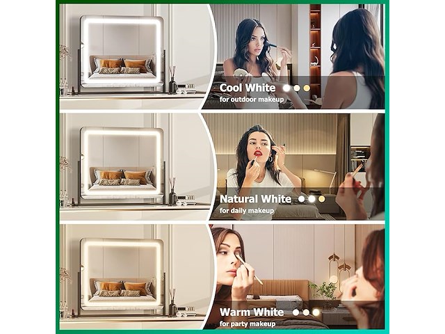 Hasipu make-upspiegel met verlichting - afbeelding 4 van  6