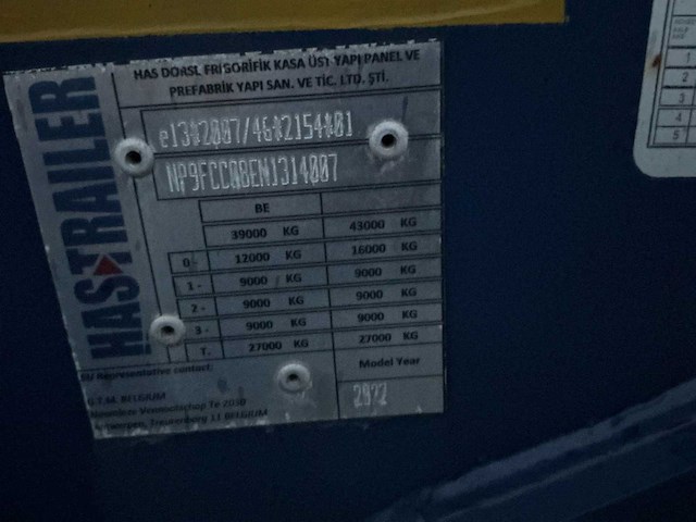 Hastrailer ebs-e containerchassis - afbeelding 5 van  13