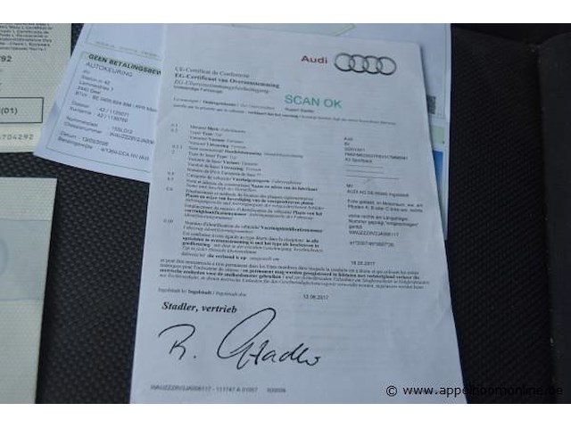 Hatchback audi, a3 sportback, wauzzz8v2ja006117, 1e insch 04/07/2017, 1598cm³, 85kw, diesel, euro 6b, 118661km, inschrijvingsbewijs deel i en ii, keuringsbewijs (geldig tot 28/04/2027), gelijkvormigheidsattest - afbeelding 14 van  21