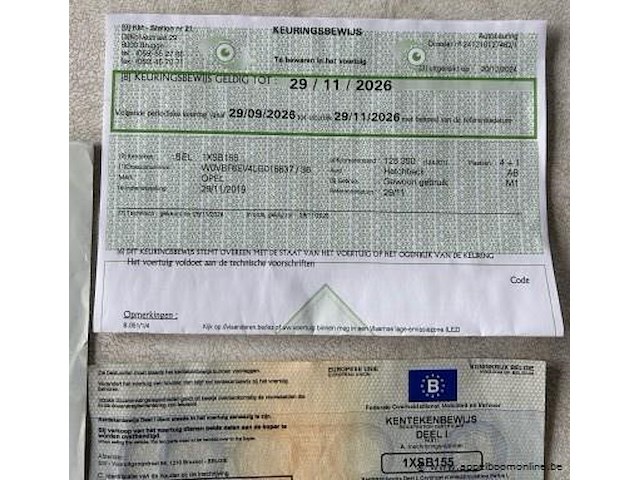 Hatchback opel, astra, w0vbf6ev4lg016637, 1e insch 29/11/2019, 1598cm³, 90kw, diesel, euro 6b, 143312km, inschrijvingsbewijs deel i, keuringsbewijs (geldig tot 29/11/2026), gelijkvormigheidsattest - afbeelding 11 van  22