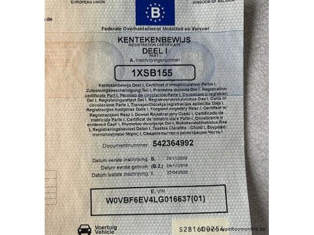 Hatchback opel, astra, w0vbf6ev4lg016637, 1e insch 29/11/2019, 1598cm³, 90kw, diesel, euro 6b, 143312km, inschrijvingsbewijs deel i, keuringsbewijs (geldig tot 29/11/2026), gelijkvormigheidsattest - afbeelding 14 van  22