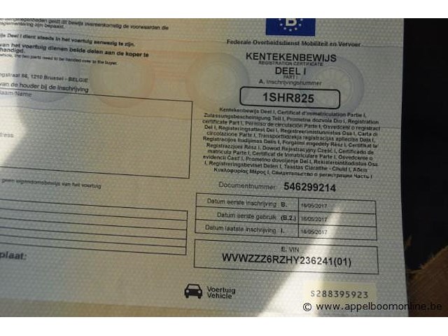 Hatchback volkswagen, polo, wvwzzz6rzhy236241, 1e insch 16/05/2017, 1422cm³, 66kw, diesel, euro 6b, 123430km, inschrijvingsbewijs deel i en ii, keuringsbewijs (geldig tot 16/05/2026), gelijkvormigheidsattest - afbeelding 10 van  19