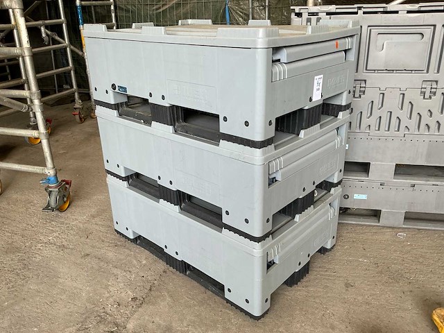 Hauer opplooibare kunststof palletbox (4x) - afbeelding 9 van  9