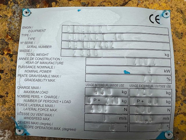 Haulotte - 2002 - compact 10 - hoogwerker - schaarlift - afbeelding 4 van  29