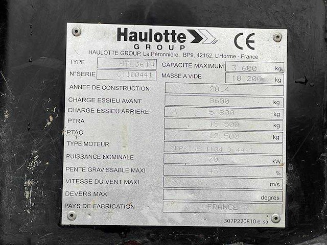 Haulotte - 2014 - htl 3614 - verreiker - afbeelding 18 van  40