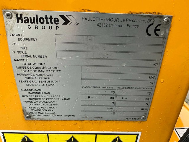 Haulotte star 6 hoogwerker - afbeelding 5 van  13