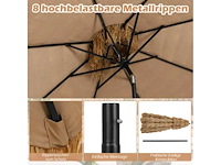 Hawaiiaanse stro kantelbare parasol voor tuin en strand - afbeelding 3 van  7