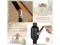 Hawaiiaanse stro kantelbare parasol voor tuin en strand - afbeelding 5 van  7