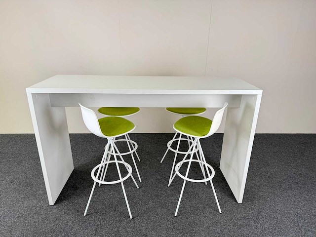 Haworth/enea - hoge vergadertafel + 4 designkrukken - vergaderset - afbeelding 2 van  4