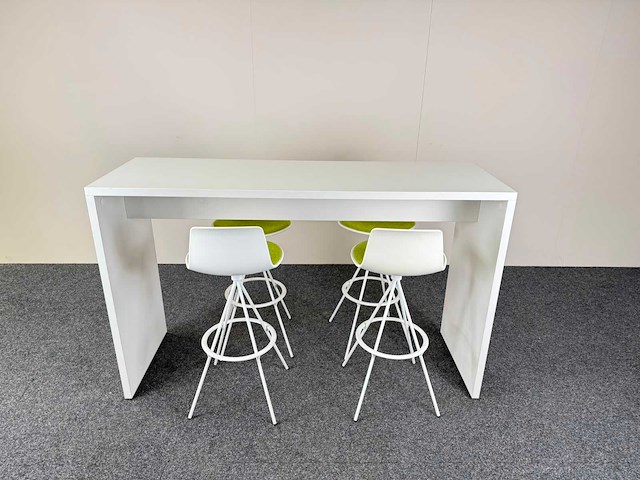 Haworth/enea - hoge vergadertafel + 4 designkrukken - vergaderset - afbeelding 3 van  4