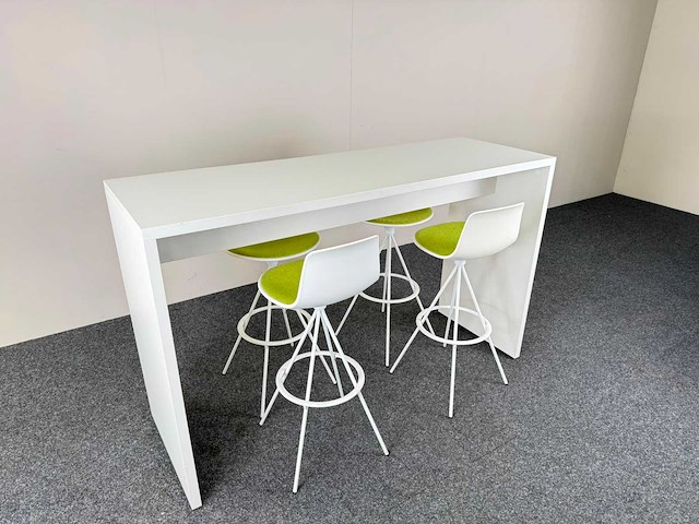 Haworth/enea - hoge vergadertafel + 4 designkrukken - vergaderset - afbeelding 4 van  4