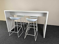 Haworth/hay - hoge vergadertafel + 4 designkrukken - vergaderset - afbeelding 2 van  3
