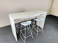 Haworth/hay - hoge vergadertafel + 4 designkrukken - vergaderset - afbeelding 3 van  3