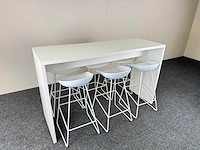 Haworth/hay - hoge vergadertafel + 6 designkrukken - vergaderset - afbeelding 2 van  3