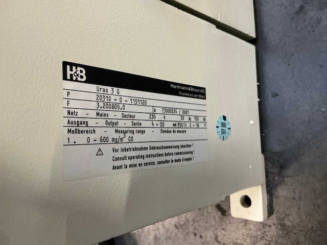 H&b uras 3g co gasanalyse-unit - afbeelding 8 van  8