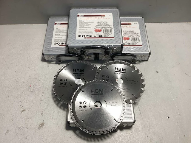 Hbm - cirkelzaagbladen - 3 -delig 160mm - saw blade - afbeelding 2 van  5