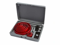 Hbm 16-delige gatzagenset – 19-127mm diameter, geschikt voor hout, gips en pleisterwerk