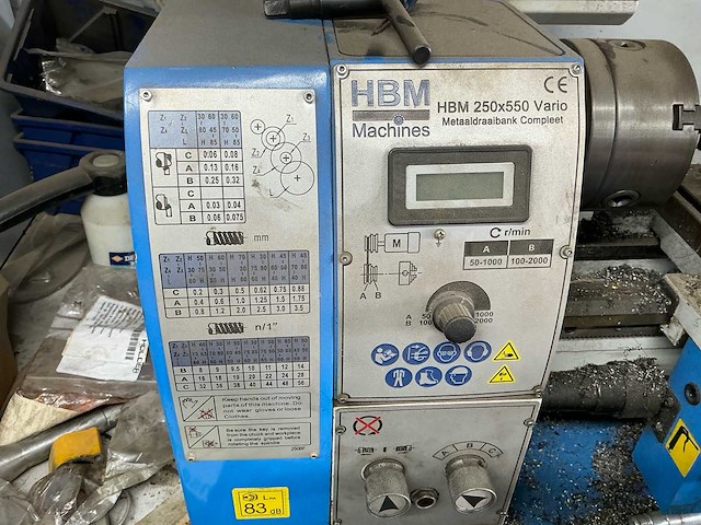 Hbm 250x550 vario mini bankdraaibank - afbeelding 4 van  9