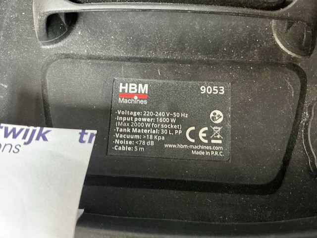 Hbm 9053 industriële stofzuiger - afbeelding 5 van  5