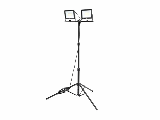 Hbm dubbele led bouwlamp 2 x 50w 2 x 4.700 lumen met statief 5000k - afbeelding 1 van  7