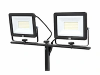 Hbm dubbele led bouwlamp 2 x 50w 2 x 4.700 lumen met statief 5000k - afbeelding 2 van  7