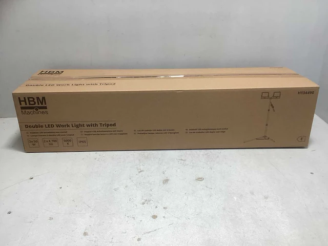 Hbm dubbele led bouwlamp 2 x 50w 2 x 4.700 lumen met statief 5000k - afbeelding 7 van  7